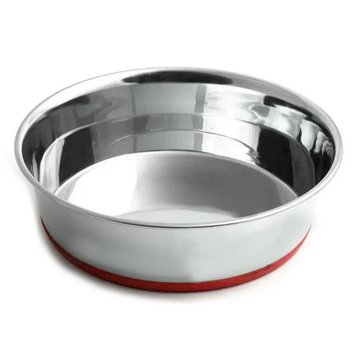 Castroane & boluri - Castron antiderapant cu baza rosie 4Dog 0,5 L - 13 cm