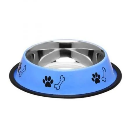 Castron antiderapant pentru caini 4Dog Albastru 0,71L