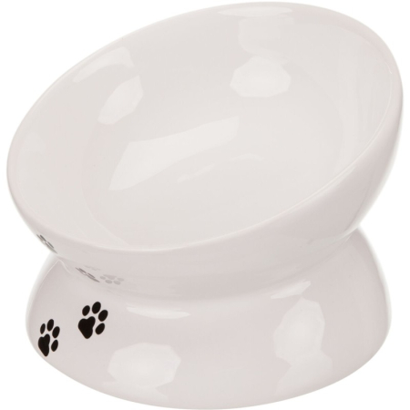 Pisici - Castron ceramic pentru pisici Trixie Alb 0,15l / 13 cm