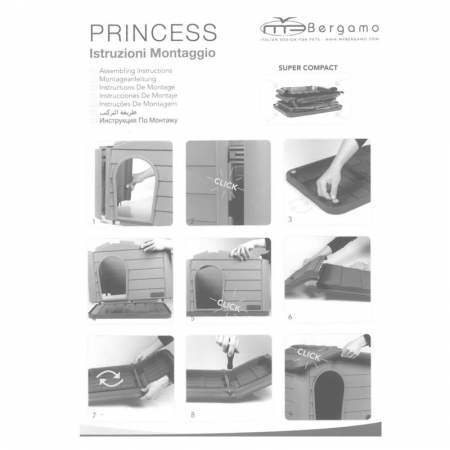 Casuta din plastic Princess Mini Eco 60 x 41 x 51 cm [2]