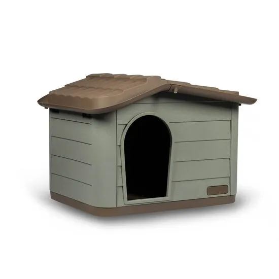 Caini - Casuta din plastic Princess Mini Eco Brown-Green 60 x 41 x 51 cm
