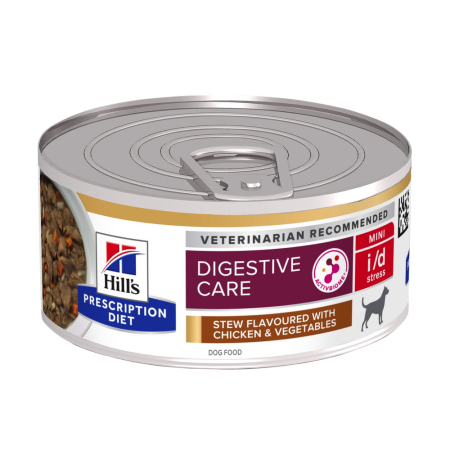 Hrana umeda - Conserva dietetica pentru caini Hill's PD Digestive Care Stress I/D cu pui 156 gr