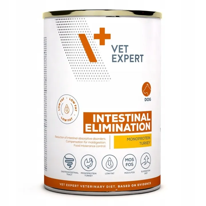 Caini - Conserva dietetica pentru caini Intestinal Elimination Vetexpert cu curcan 400 gr