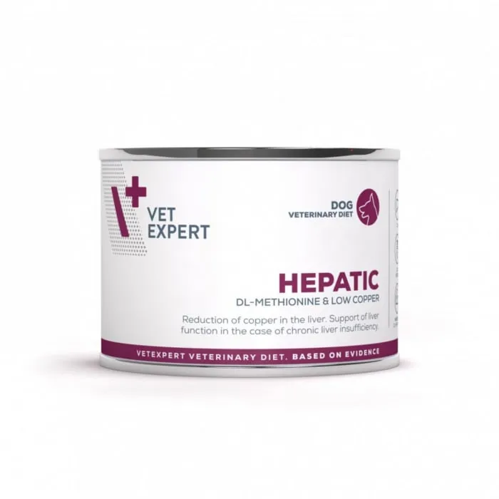 Diete Veterinare Caini - Conserva dietetica pentru caini Vetexpert 4T Hepatic 200 gr