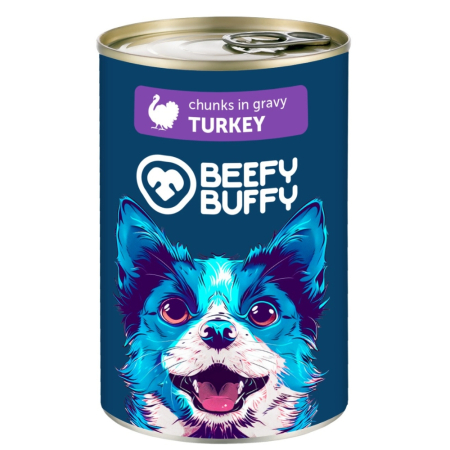 Caine Adult - Conserva pentru caini Beefy Buffy cu curcan 415 gr