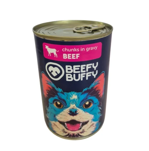 Caine Adult - Conserva pentru caini Beefy Buffy cu vita 415 gr