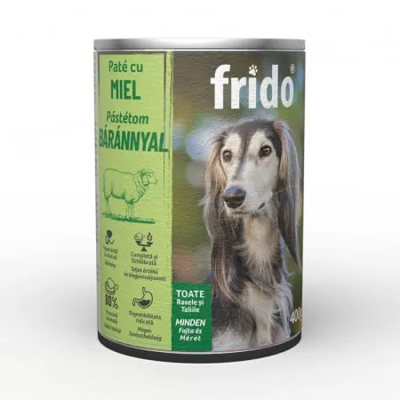 Caini - Conserva pentru caini Frido Pate cu miel 400 gr