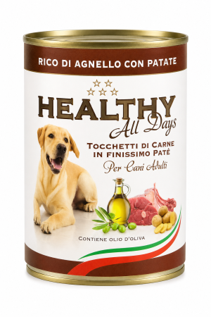 Caine Adult - Conserva pentru caini Healthy All Days cu miel & cartofi 400 gr