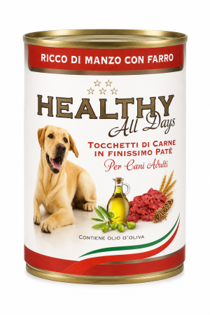 Caine Adult - Conserva pentru caini Healthy All Days cu vita & spelta 400 gr
