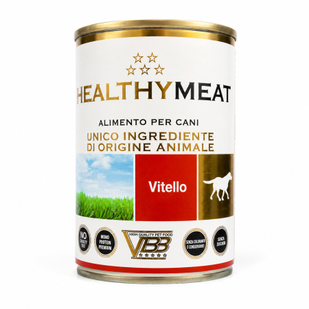 Caine Adult - Conserva pentru caini Healthy Meat Monoproteice cu vitel 400 gr