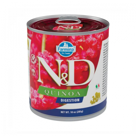 Caine Adult - Conserva pentru caini N&D Quinoa Digestion cu miel & fenicul 285 gr