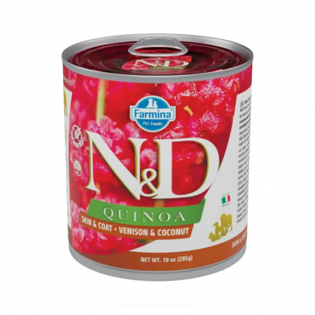 Conserva pentru caini N&D Quinoa Skin & Coat cu vanat & cocos 285 gr [0]