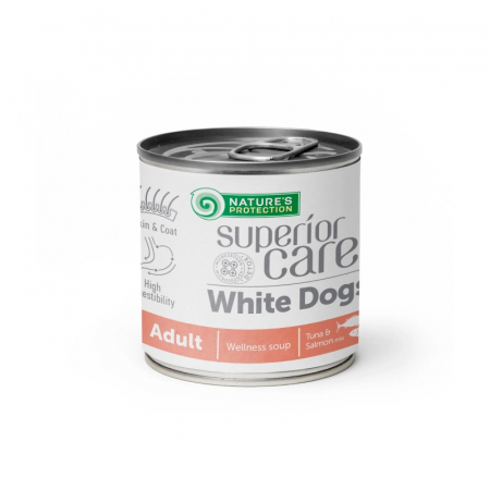 Caine Adult - Conserva pentru caini Nature's Protection Wellness Soup cu ton & somon 140 ml