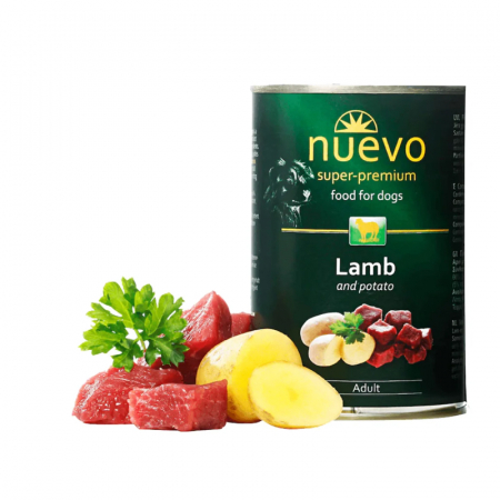 Caini - Conserva pentru caini Nuevo cu miel & cartofi 400 gr