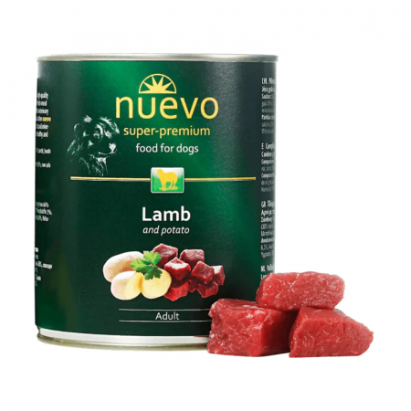 Caini - Conserva pentru caini Nuevo cu miel & cartofi 800 gr