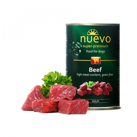 Caini - Conserva pentru caini Nuevo cu vita 400 gr