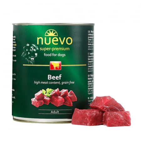 Caine Adult - Conserva pentru caini Nuevo cu vita 800 gr