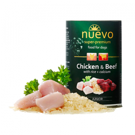Caine Junior - Conserva pentru caini Nuevo Junior cu pui & vita 400 gr
