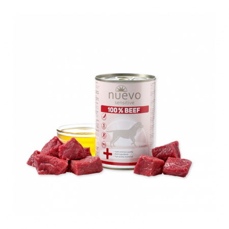 Caine Adult - Conserva pentru caini Nuevo Sensitive cu vita 400 gr