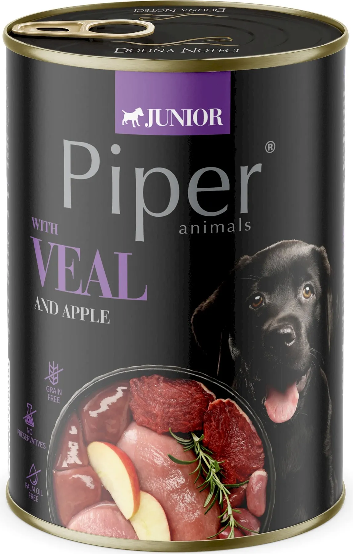 Caine Junior - Conserva pentru caini Piper Junior cu vitel & mere 400 gr