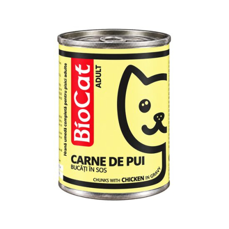 Conserva pentru pisici Biocat cu pui 410 gr