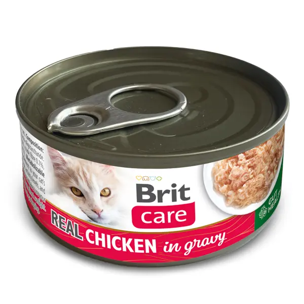 Pisici - Conserva pentru pisici Brit Care Real Chicken in Gravy 80 gr