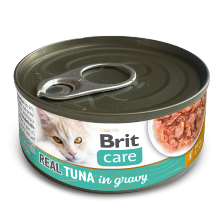 Pisici - Conserva pentru pisici Brit Care Real Tuna in Gravy 80 gr