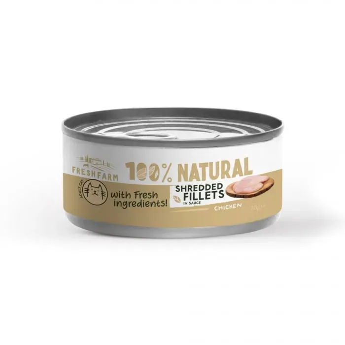 Pisica Adult - Conserva pentru pisici Fresh Farm Schredded Fillets cu pui 70 gr