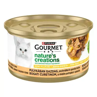 Pisici - Conserva pentru pisici Gourmet Nature's Creations cu curcan & spanac & pastarnac 85 gr