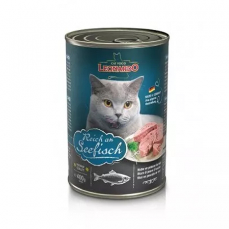Pisica Adult - Conserva pentru pisici Leonardo cu peste oceanic 400 gr