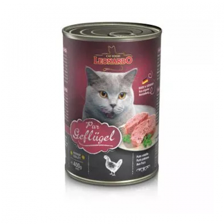 Pisici - Conserva pentru pisici Leonardo cu pui 400 gr