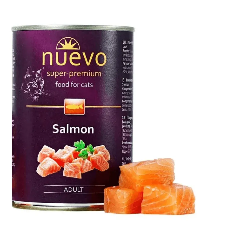 Hrana umeda pisici - Conserva pentru pisici Nuevo cu somon 400 gr