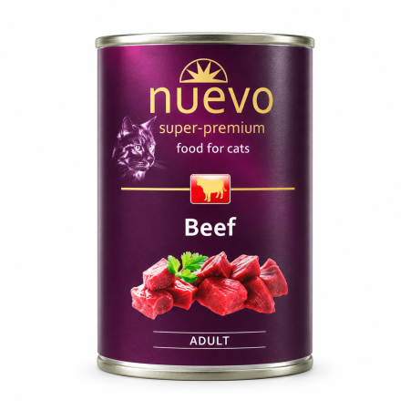 Pisici - Conserva pentru pisici Nuevo cu vita 400 gr