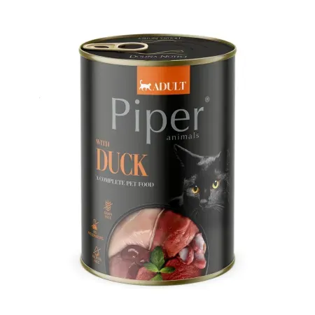 Pisica Adult - Conserva pentru pisici Piper Adult cu rata 400 gr