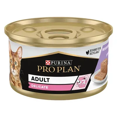 Pisica Adult - Conserva pentru pisici Purina Pro Plan Adult Delicate cu curcan 85 gr
