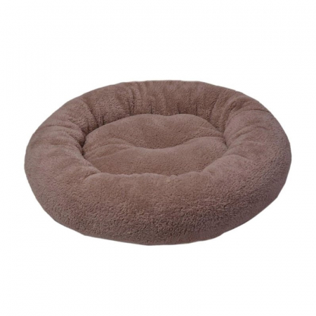 Culcusuri & saltele - Culcus rotund 4Dog Deluxe din plush bej 52 x 9 cm