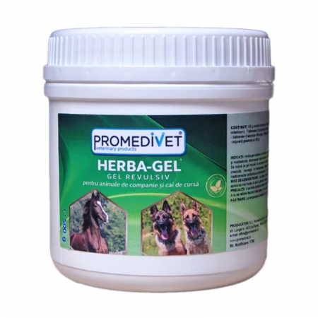 Antiinflamatoare - Gel calmant pentru dureri Promedivet Herba Gel 500 gr