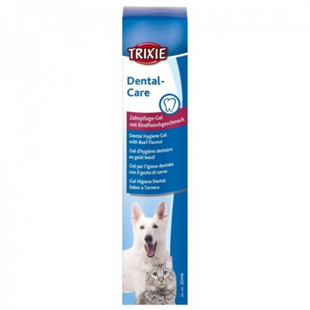 Solutii dentare - Gel dentar cu aroma de vita pentru caini & pisici Trixie