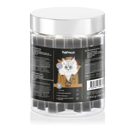 Recompense pisici - Gustare pentru pisici Tail Paws Pablo Crema cu inimi de pasare 30 buc / cutie