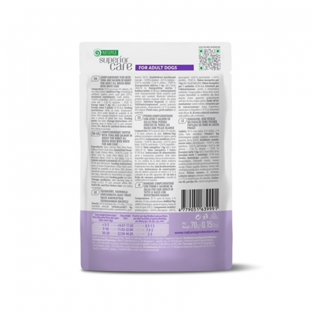 Gustari pentru caini N.P. Superior Care White Dogs cu ton & somon 70 gr [1]