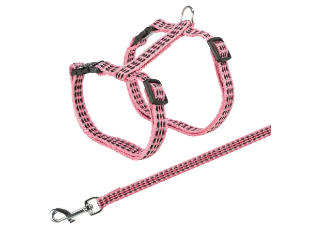 Pisici - Ham & lesa pentru pisici reflectorizanta Trixie 22-42 cm/10 mm