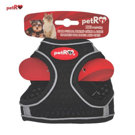 Accesorii caini - Ham pentru caini Petro Vesta Fotbal Negru XXS