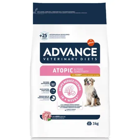 Diete Veterinare Caini - Hrana dietetica pentru caini Advance Veterinary Diets Atopic Derma Care cu iepure 3 kg