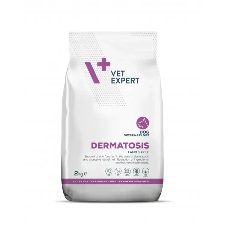 Hrana uscata - Hrana dietetica pentru caini Vetexpert 4T Dermatosis cu miel 2 kg
