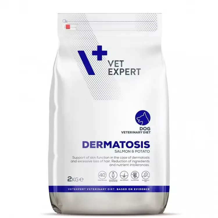Hrana uscata - Hrana dietetica pentru caini Vetexpert 4T Dermatosis cu somon 2 kg