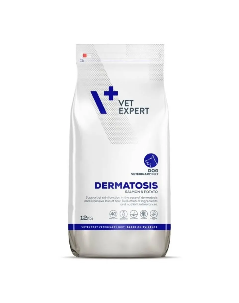 Hrana uscata - Hrana dietetica pentru caini Vetexpert 4T Dermatosis cu somon & cartof 12 kg