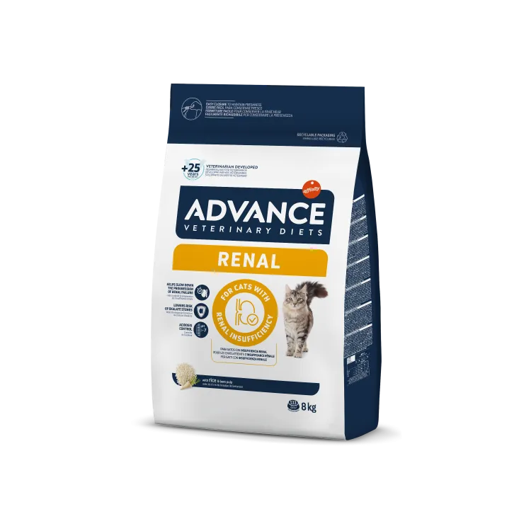 Hrana dietetica pentru pisici Advance Veterinary Diets Insuficienta Renala 8 kg