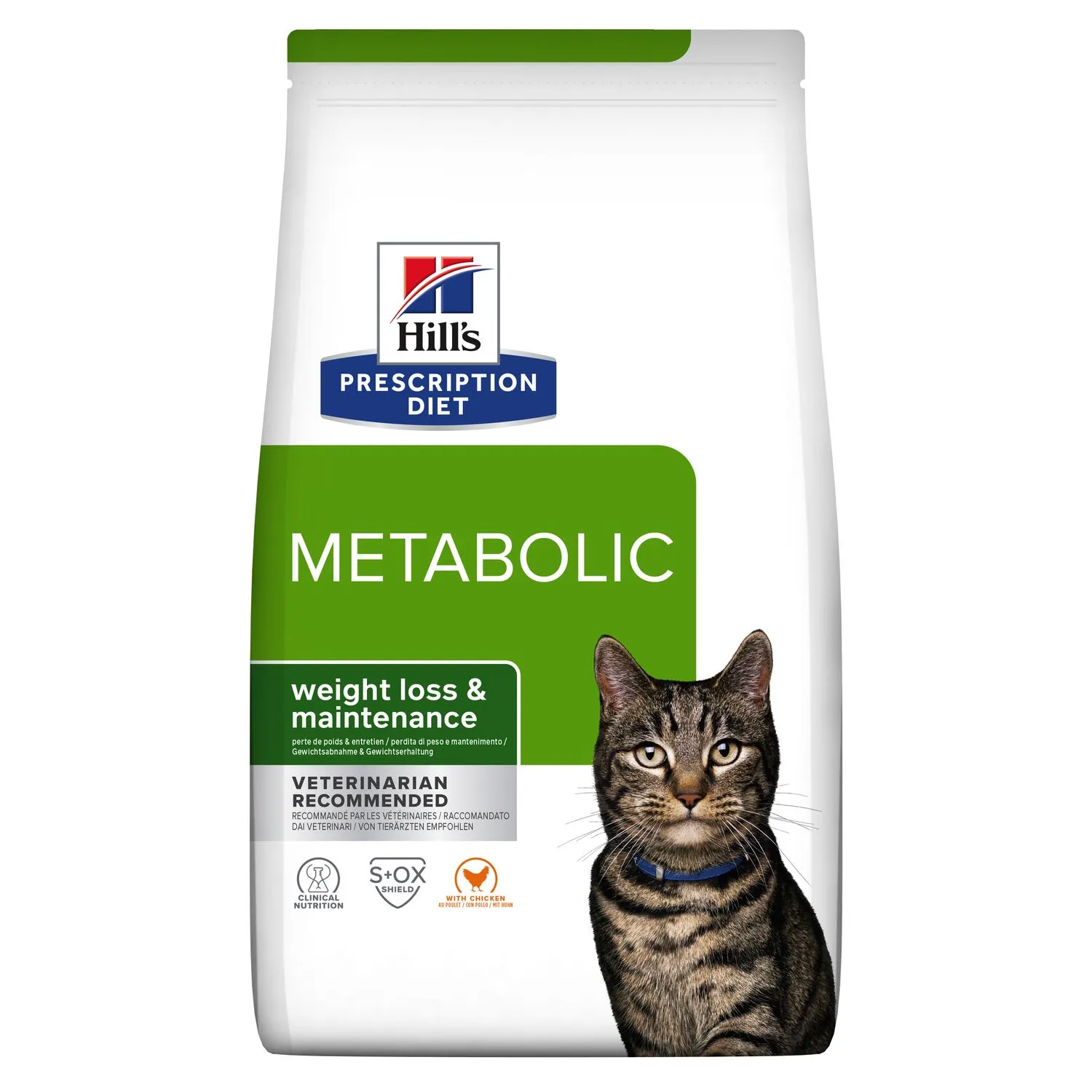Diete Veterinare Pisici - Hrana dietetica pentru pisici Hill's PD Metabolic Weight loss & maintenance cu pui 1,5 kg