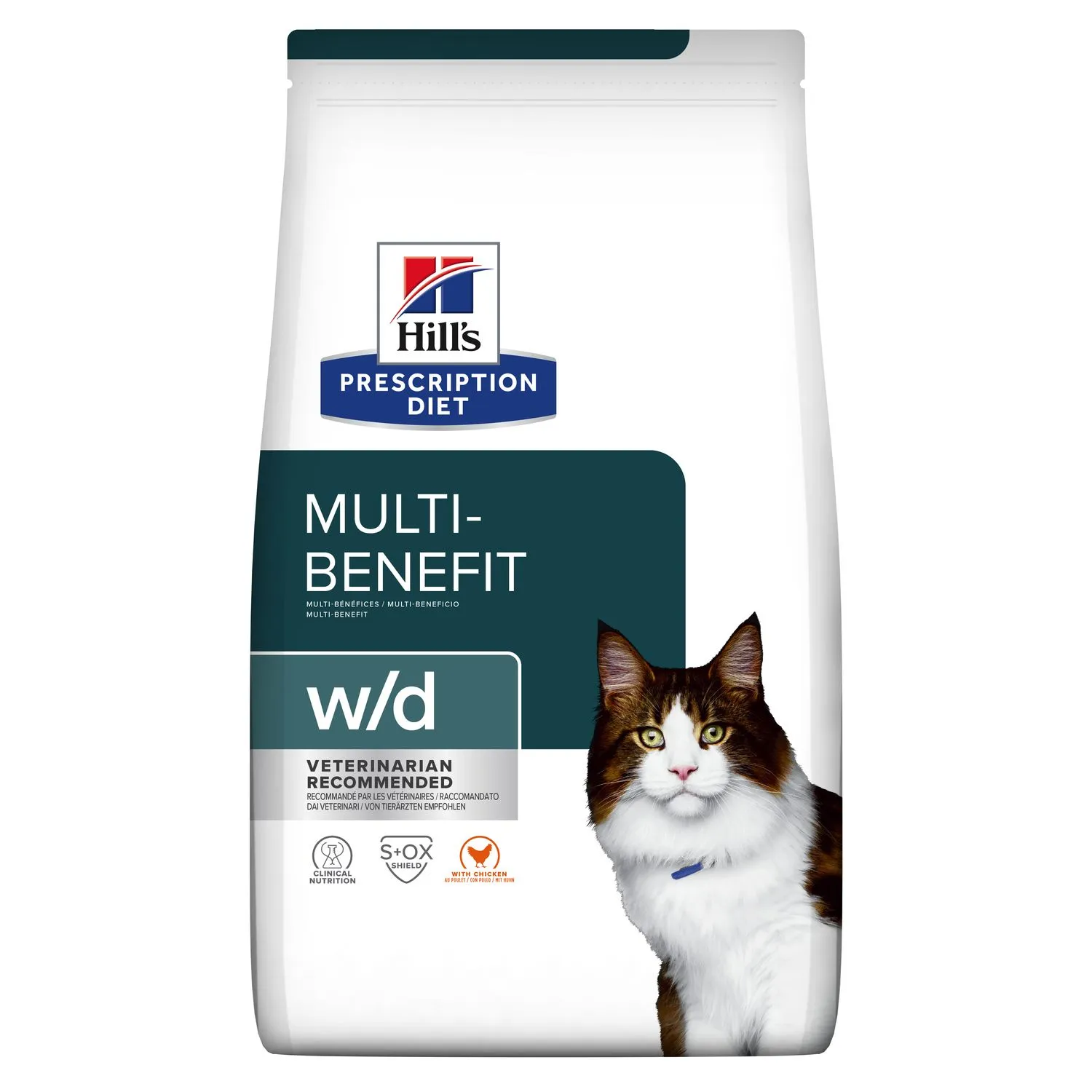 Hrana dietetica pentru pisici Hill's PD Multi-Benefit w/d cu pui 1,5 kg