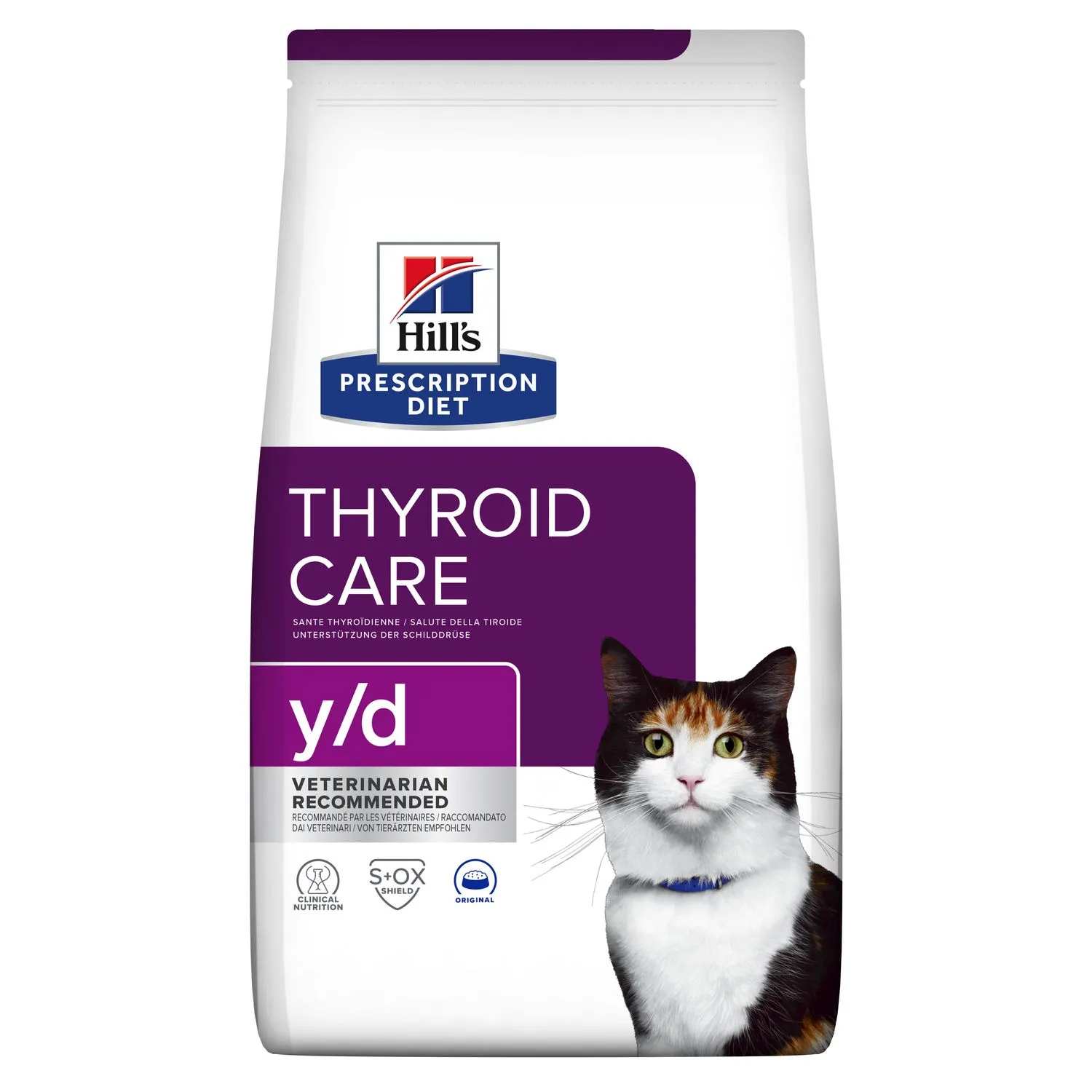 Diete Veterinare Pisici - Hrana dietetica pentru pisici Hill's PD Tyroid Care y/d 1,5 kg